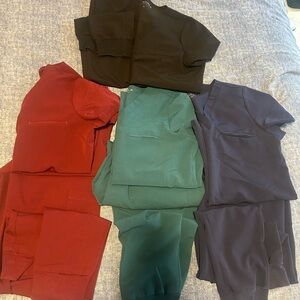 Women's Multi-Color Scrub Set